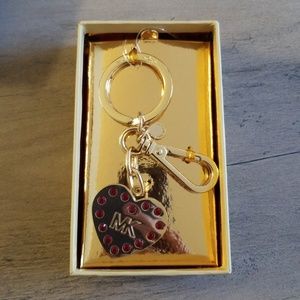 Michael Kors Rhinestone Heart Key Ring